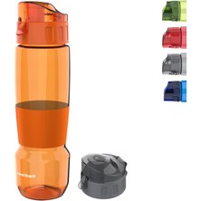 Zweikell Pivot Switch Orange Bpa Içermez 650 ml Tritan Kırılmaz Suluk - Su Matarası - Yedek Kapak Hediyeli