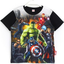 DobaKids Avengers Hulk Captain America IronMan Thor 3D Baskılı Erkek Çocuk Kısa Kollu Tişört 001-0001728