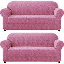 Elgeyar Jakarli Koltuk ,kanepe ,çekyat Örtüsü Çubuk Desen Esnekli Eteksiz3+3takım Için