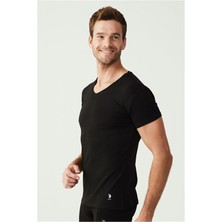 U.S. Polo Assn. 2 Adet V Yaka Kısa Kol Düz Renk T-Shirt