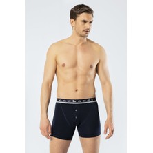 Kom Cacharel Yazılı Düğmeli Erkek Boxer %95 Pamuk %5 Likralı