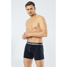 Kom Cacharel Yazılı Düğmeli Erkek Boxer %95 Pamuk %5 Likralı
