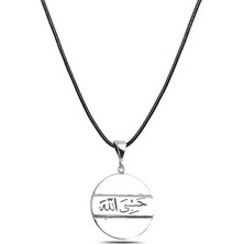 Inure Jewelry Gümüş Arapça Hasbiyallah Yazılı Kolye