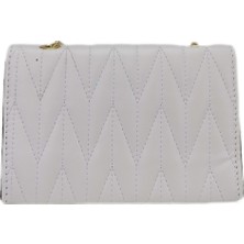 Liva 3641 Zincir Askılı Kadın Omuz Çantası - Beyaz