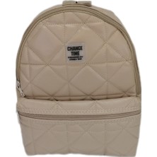 Liva 2404 Kapitoneli Kadın Sırt Çantası - Vizon