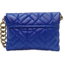 Liva 2230 Nakış Işlemeli Plastik Zincir Kulplu Kadın El Çanta - Lacivert