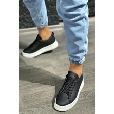 Rainon Store Siyah Deri Günlük Spor Erkek Sneaker