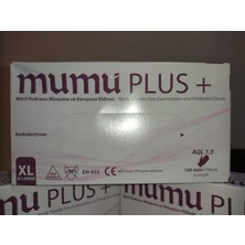 Mumu Plus + Xl Nitril Pudrasız Muayene ve Koruyucu Eldiven Xl 3 Paket 300 Adet