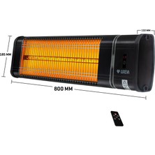 Luxeva Lxv2500-HRS 2500W Yatay Karbon Infrared Isıtıcı + Kumanda