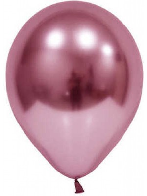 Hayaller Dükkanı Balon Krom Parlak 10 Inc Pembe Pk:50