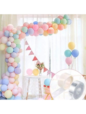 Hayaller Dükkanı Makaron Karışık Balon 50 Adet. ve Balon Zincir Aparatı 5 mt