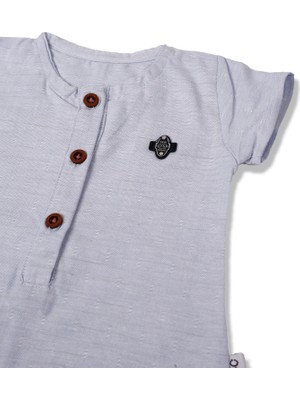 Erkek Bebek Patlı Düğmeli Elbise