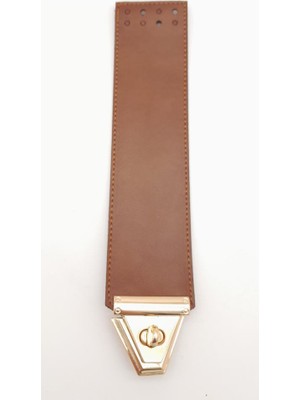 Angel Çanta Aksesuar Taba Renk Deri 25X6 cm Çanta Kapağı