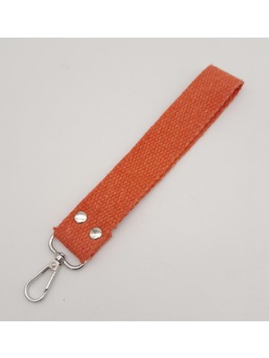 Angel Çanta Aksesuar Turuncu Pamuklu Kolon Elcik Gümüş Metalli