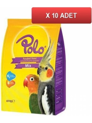 Polo Paraket Kuş Yemi 400 gr (10 Paket)