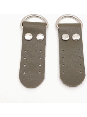 Angel Çanta Aksesuar Haki Tek Kat Suni Deri Sapucu Böce Gümüş Metalli