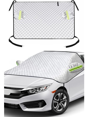 Glanz Araç Örtüsü, Dört Mevsim Kullanıma Uygun Kalın Araba Ön Cam Oto Güneş Kar Don Buzlanma Koruma