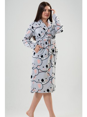 VİENETTA 203179-0222 BAYAN GRİ POLAR SABAHLIK