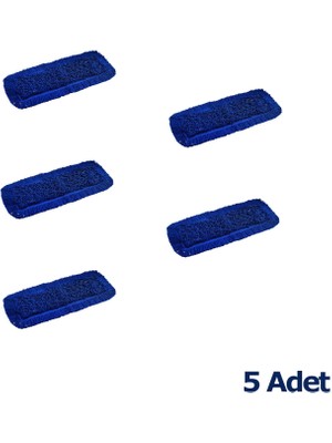 Ekol Orlon Nemli Palet Tablet Toz Toplama Statik Mop - Mavi - 50 Cm. - 5 Adet
