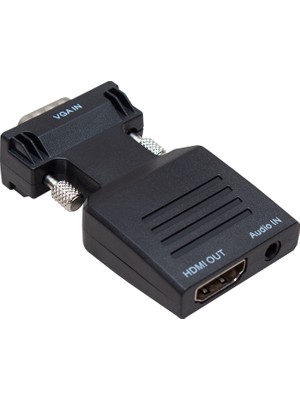 Melek Store Powermaster PM-4276 Audıo Çıkışlı VGA To HDMI Çevirici Adaptör