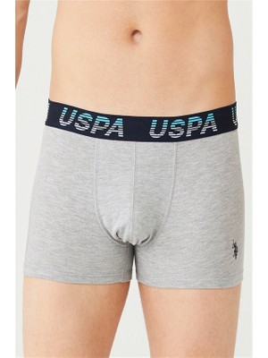 U.S. Polo Assn. Uspa Yazılı Likralı 3'lü Erkek Boxer