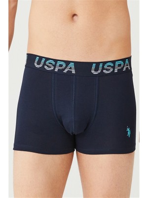 U.S. Polo Assn. Uspa Yazılı Likralı 3'lü Erkek Boxer