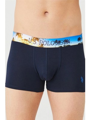 U.S. Polo Assn. Saks Antrasit Turuncu 3'lü Erkek Boxer