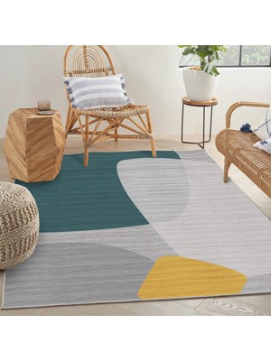 Homefesto Dekoratif Pamuklu Dokuma Taban Modern Yıkanabilir Leke Tutmaz Ince Makine Dokuması Halı,kilim