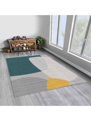 Homefesto Dekoratif Pamuklu Dokuma Taban Modern Yıkanabilir Leke Tutmaz Ince Makine Dokuması Halı,kilim