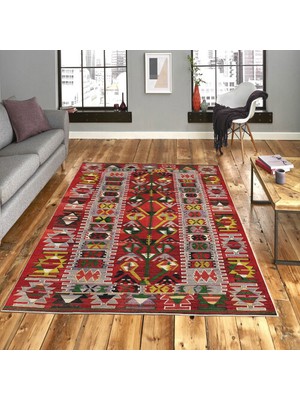 Homefesto Dekoratif Pamuklu Dokuma Taban Modern Yıkanabilir Leke Tutmaz Ince Makine Dokuması Halı,kilim