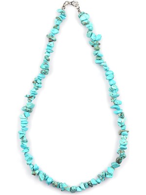 Alibaba Doğaltaş Turkuaz Doğal Taş Kırık Taş Kolye