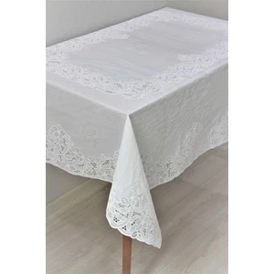 Dede Ev Tekstil  120X150 Hazır Dantel Görünümlü Silinebilir Pvc Muşamba Masa Örtüsü Manolya