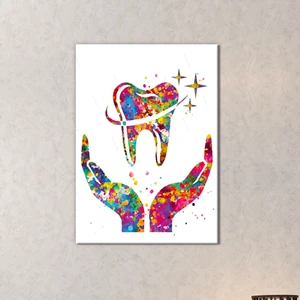 Morfil Sanat Atölyesi Diş Hekimlerine Hastanelere Özel Diş Temalı Kanvas Tablo