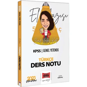 Yargı Yayınevi KPSS 2023 Genel Yetenek Son Düzlük El Yazısı Ile Türkçe Ders Notu