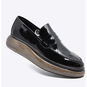 Rugan Deri Siyah Eva Taban Klasik Ayakkabı 9837 101