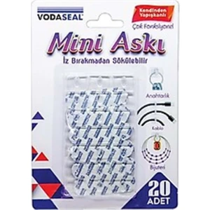 MN01 Şeffaf 20'li Iz Bırakmayan Sökülebilir Yapışkanlı Mini Askı Askı
