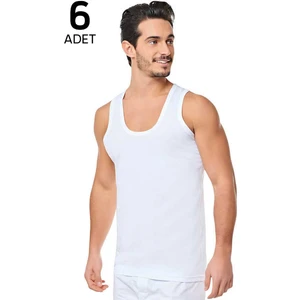 Seher Yıldızı Erkek Penye Atlet 0001 6 Lı | Beyaz