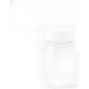 Mbk Ambalaj 150ML Pet Kare Şişe ve Beyaz KAPAK(100 Adet)
