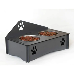 Kedi Mama Kabı Füme Yeni Kedi Mama ve Su Kabı Kedi Yemek Kabı