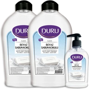 Beyaz Sabun Kokulu Sıvı Sabun 1,5+1,5+300ML