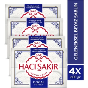 Hacı Şakir Doğal Beyaz Kalıp Sabun 4X150 G 4 Adet Hacı Şakir Beyaz 600