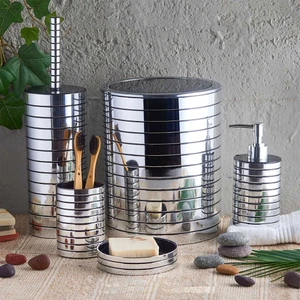 14758 Linea 5li Banyo Seti Silver Siyah