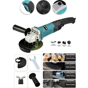 Taşlama Makinesi 6 Kademeli Uzun Kuyruk Elektrikli 125 MM  1250 WATT