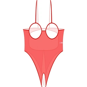 Özel Bölgesi Açık Kırmızı Fantazi Gecelik