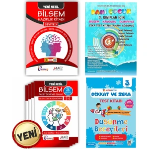 Altın Nokta Yayınevi 3. Sınıf Bilsem Hazırlık Bilsem Dahi Çocuk Bilsem Deneme Seti Bilsem Dikkat Zeka Kitabı Süper Paket