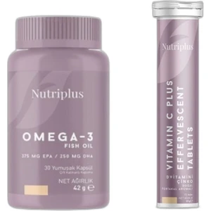 Nutrıplus Omega 3 Balık Yağı & C Vitamin Tablet