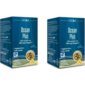 Ocean Plus 1200 Mg Balık Yağı Limon Aromalı 30 Kapsül*2 Adet
