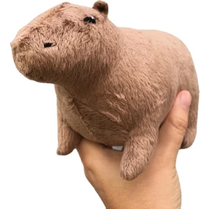 Sim Kıllı Su Tüylü Oyuncak Peluş Oyuncak Yumuşak Bebek Gerçek Hayat Kapibara Bebek Çocuk Oyuncak Peluş Araba Noel Hediyesi 18 cm (Yurt Dışından)