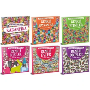 Yetişkinler Için Boyama Seti-6 Kitap Takım