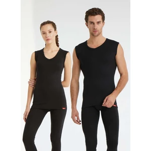 V Yaka Thermal Atlet Unisex Siyah 9243